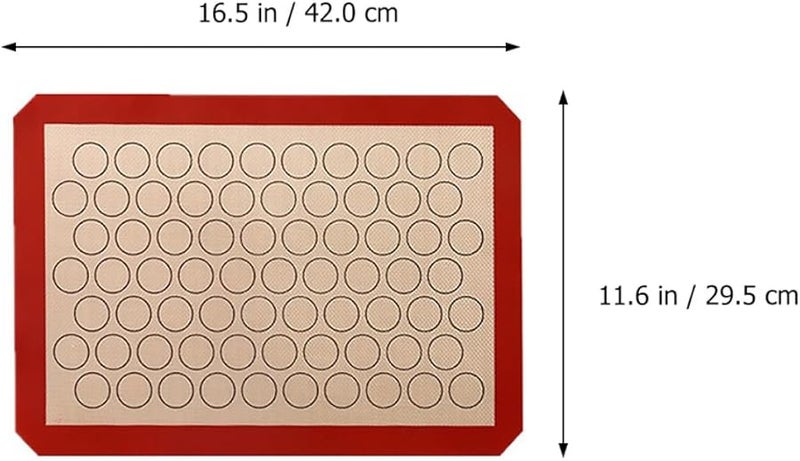 Coffee Color Nonstick Silicone Baking Mat Reusable Pastry Sheet For Oven Cookies Bread - Image 2